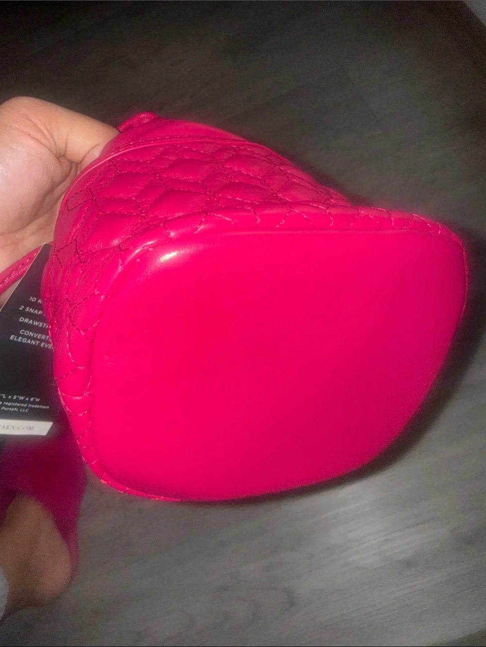 Fuchsia Drawstring Cosmetic Bag Set - Unbranded